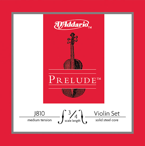 D'Addario J810-34M Prelude 3/4-Scale Violin Strings - Medium image 1