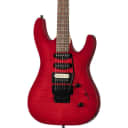 USED NOS Kramer - Striker - Electric Guitar - Figured HSS - Laurel Fingerboard - Floyd Rose Special - Transparent Red