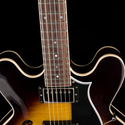 Heritage H-535 Semi-Hollow Original Sunburst Electric Guitar with Case image 3