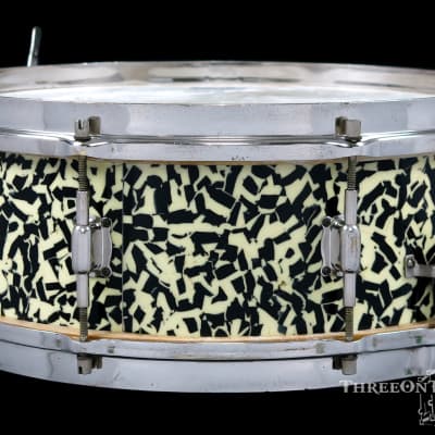 1930s Leedy Black Onyx Professional Model 'Separate Tension' Snare Drum :  5 x 14 image 5