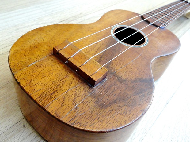 1920s Sam F. Chang Soprano Ukulele Koa Hawaiian Summers Brothers