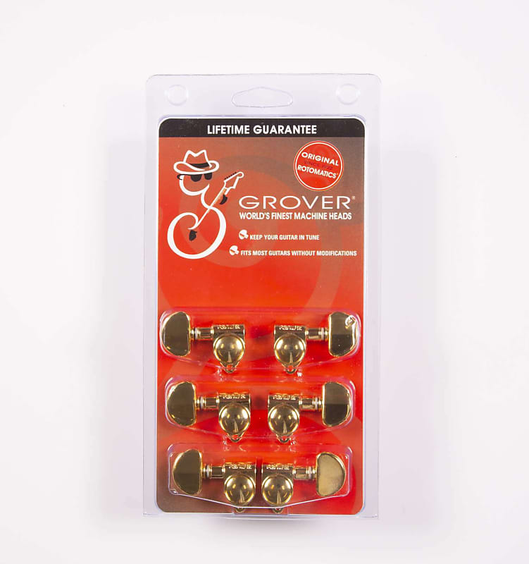 Grover 102G  Original Rotomatic Tuners 3 +3 Gold Finish image 1