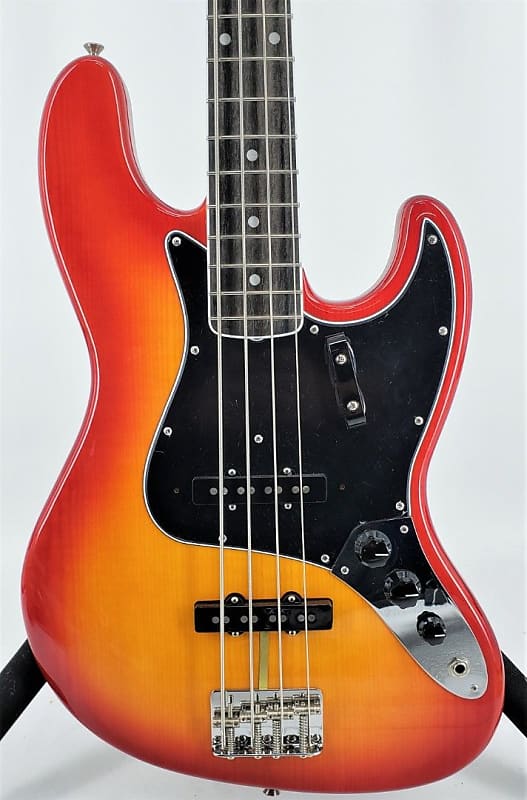 Fender Rarities Flame Ash Top Jazz Bass Plasma Red Burst Ser#US19099291 image 1