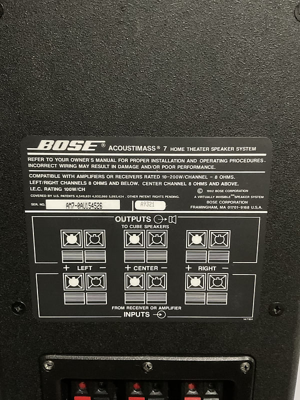 Bose acoustimass best sale 7 subwoofer setup