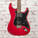 USED Fender Noventa Stratocaster®, Pau Ferro Fingerboard, Crimson Red Transparent x0763