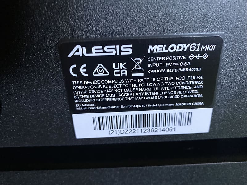 US 9V Power Adaptor for the Alesis Melody 61 Keyboard by myVolts