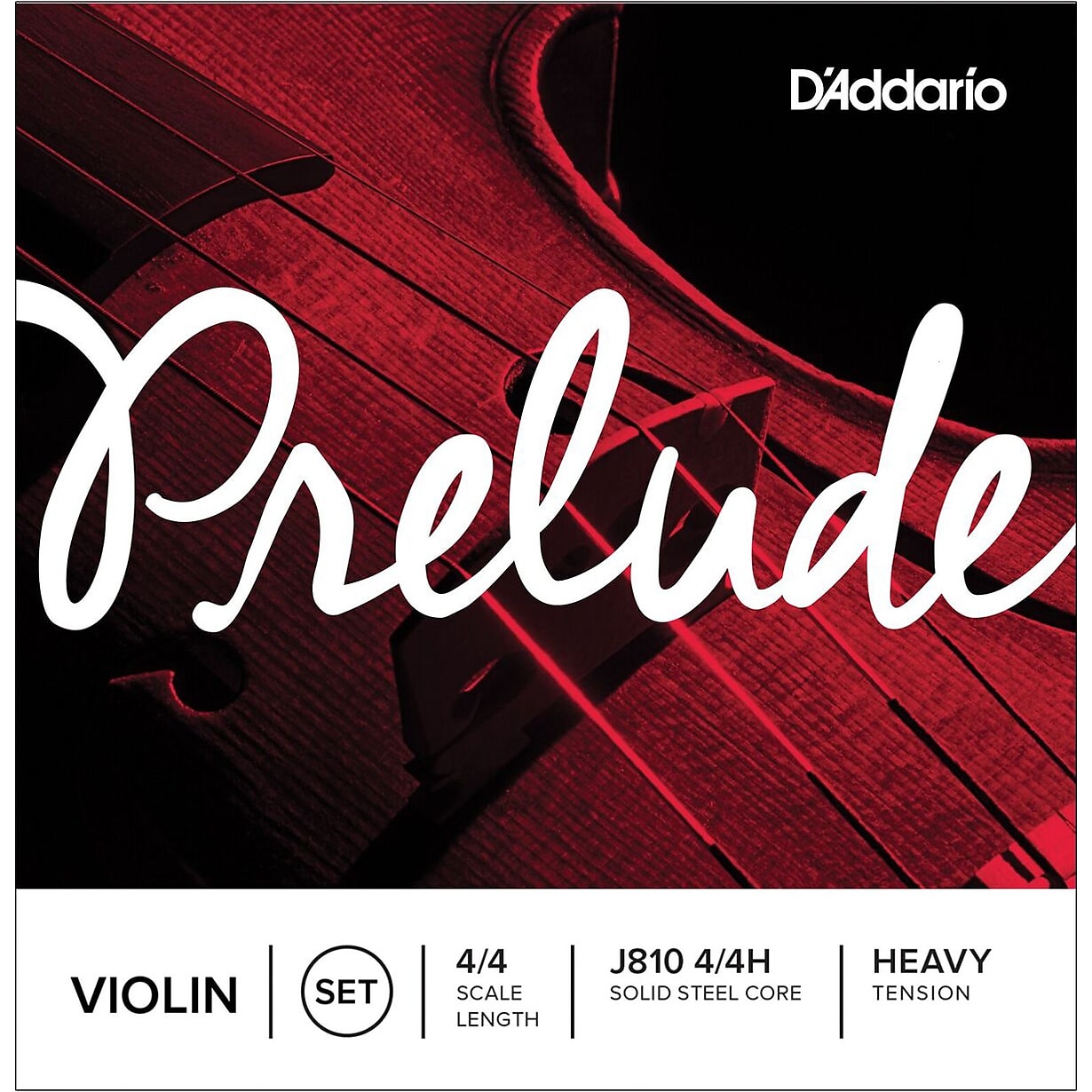 D'Addario J810 4/4H-B10 Prelude 4/4 Violin Strings - Heavy (10 