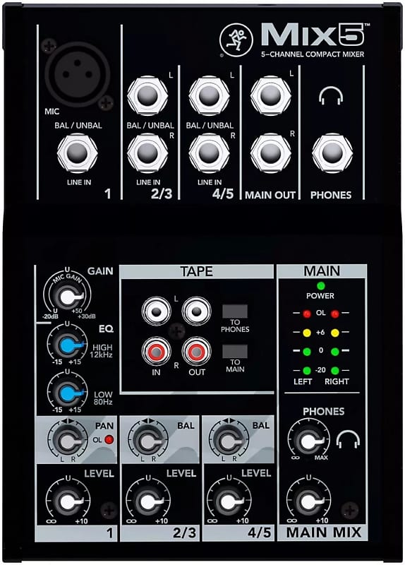 Mackie Mix5 5-Channel Compact Mixer | Reverb