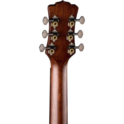 Luna Guitars Art Vintage Solid Top Jumbo Acoustic/Electric Guitar Distressed Brownburst image 8