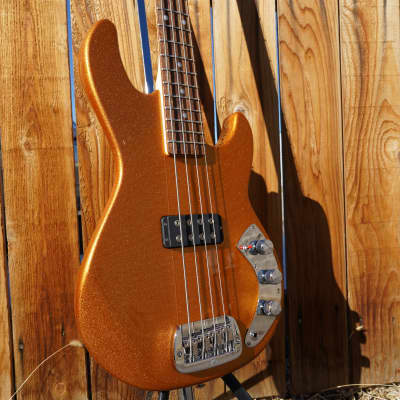 G&L USA L-1000 CLF Research Pharaoh Gold Firemist Urethane 4-String Electric Bass w/ Case (2022) image 9