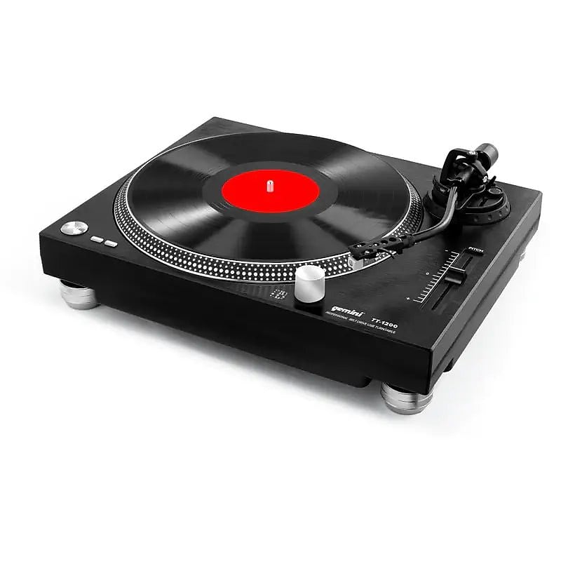 Gemini Belt Drive DJ Turntable w/ USB Interface & Audacity