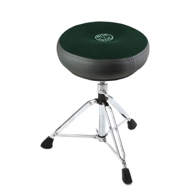 Roc N Soc Drum Stool Throne With Custom Base ROUND TOP Green image 1