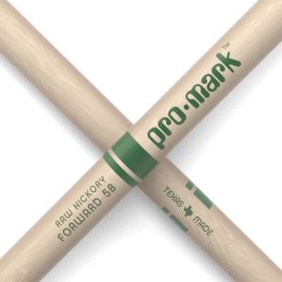 Promark TXR5BW American Hickory Natural Wood Tip, Single Pair, Unlacquered image 2
