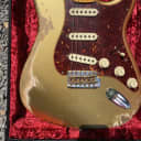 Fender '69 Strat Heavy Relic Custom Shop 2020 Aztec Gold. Killer Maple Neck!  As-New. Tortoise Guard