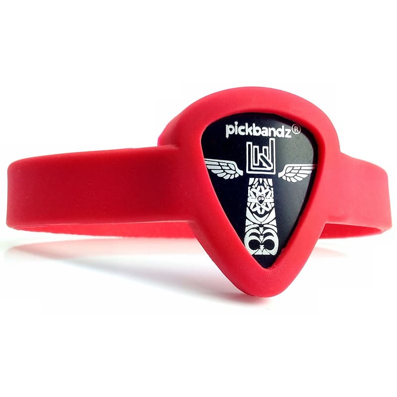 New Pickbandz PBW-SM-RD Wristband Pick Holder, Rockin' Red - Youth to Adult Small - Free Shipping image 1