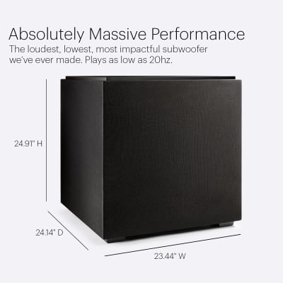Definitive Technology Descend DN15 15" Subwoofer - New 3XR Architecture and Intelligent Phase Control, 1500W Peak Class H Amplifier & (2) Pressure-Coupled 15" Bass Radiators image 3