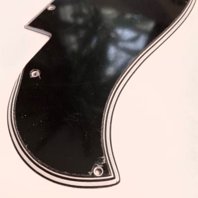 WD/Garys 1970's-1980's Gibson SG Standard SHORT GAP Pickguard Half Face 5 Ply Black Wide Bevel image 2