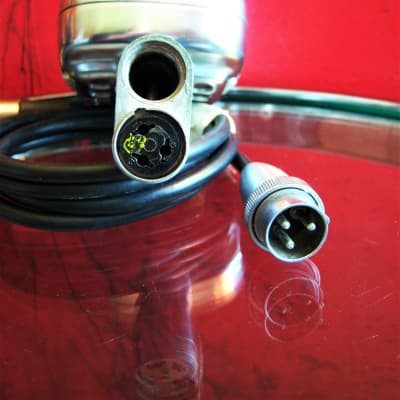 Vintage 1940's Shure 737A crystal super cardioid microphone Satin Chrome w short cable # 2 image 12
