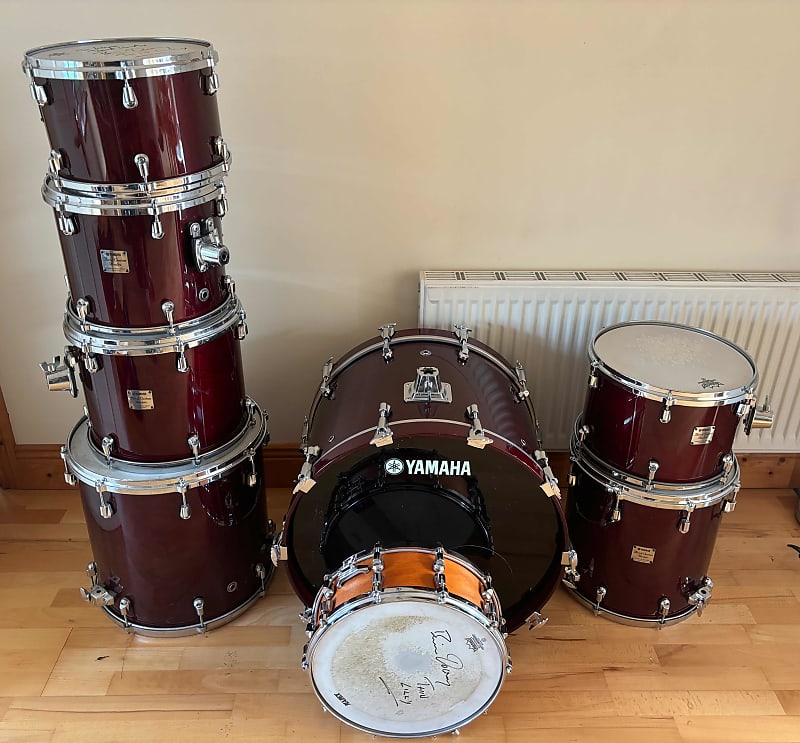 Yamaha Drum Kit ex BRIAN DOWNEY THIN LIZZY 2000s Red Reverb