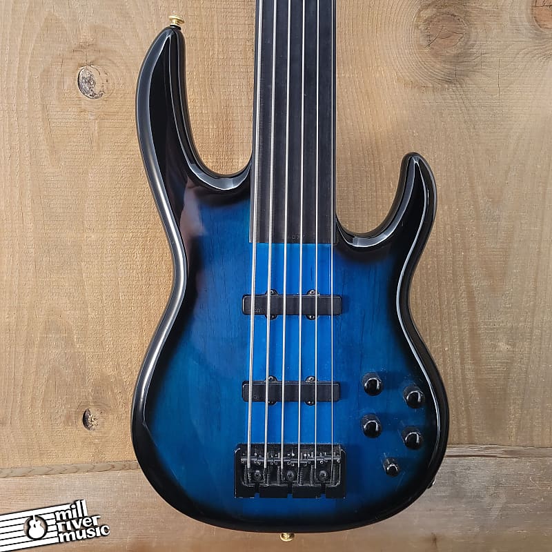 Carvin USA 6-String Fretless Electric Bass Blue Burst w/ HSC Used image 1