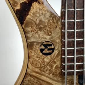 Maruszczyk Frog: Headless Custom 5-String Bass Maple Burl Top & Ramp image 3