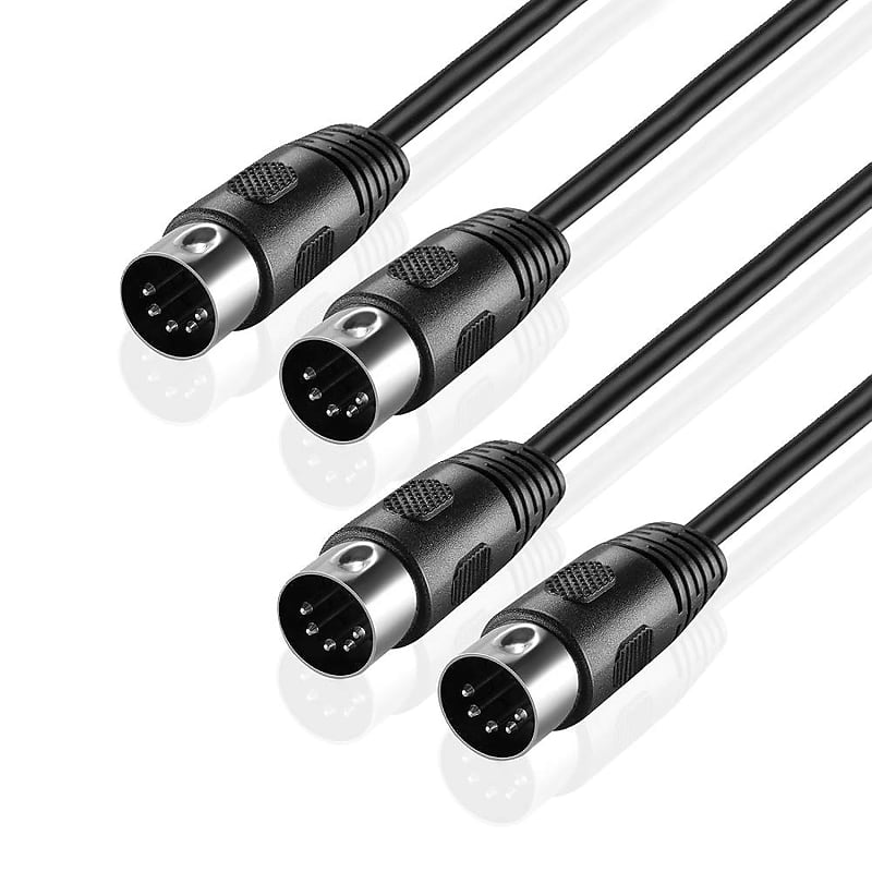 1pc Din 5 Pin Din MIDI Male Plug To 3.5mm Male Stereo Jack Audio Cable