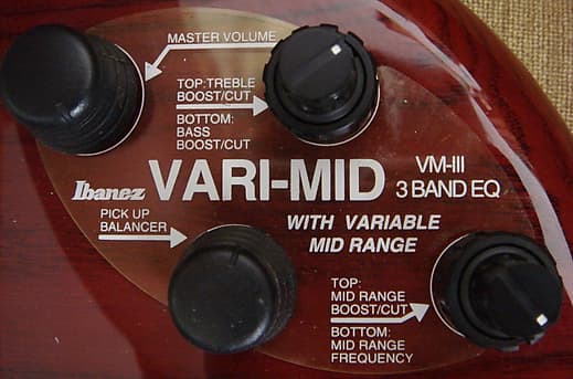 Ibanez Vari-Mid VM3 VM-III 3 Band EQ bass preamp 2000 Soundgear SR beehive  knobs prewired harness