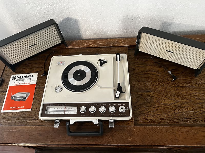 National SG-585 1960's MIJ Portable Record Player/AM Radio | Reverb