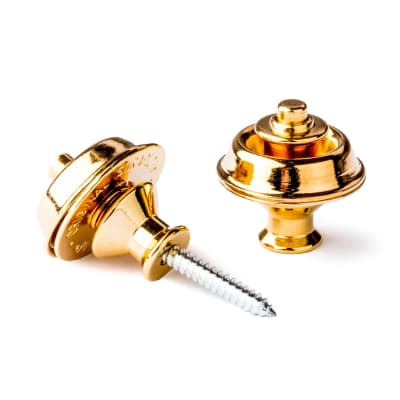 Dunlop STRAPLOK STRAP RETAINERS DUAL DESIGN - GOLD image 1