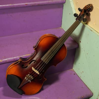 1930s Unknown Sunburst 4/4 Strad-Copy Violin (VIDEO! Fresh Work, Ready) image 1