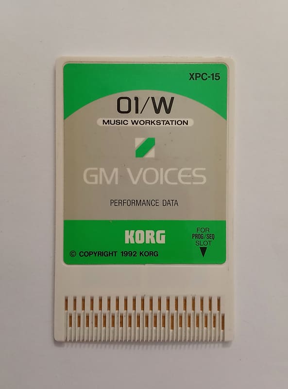 Rare Card Korg Performance Data XPC-15 GM Voices for Korg 01W / 01Wfd