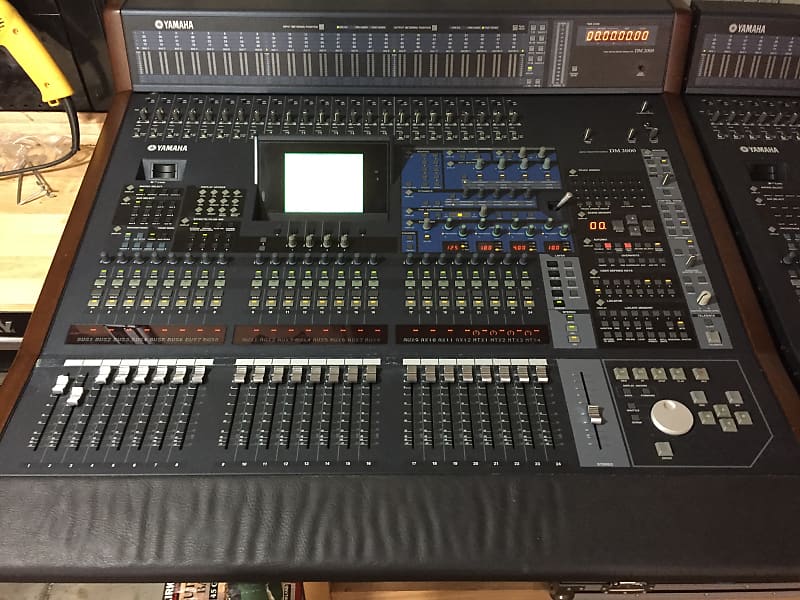 PAIR of Yamaha DM-2000 Digital Mixers w Meter Bridge & Wooden Side Panels  MB2000 2 units