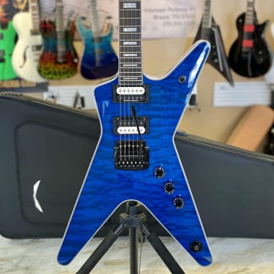 Dean ML Select 24 Kahler Quilted Maple - Trans Blue, with deluxe gig bag. for sale