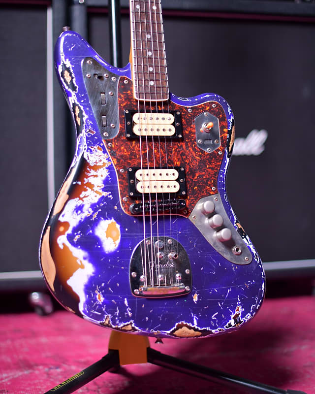 Fender Japan Jaguar CIJ Kurt Cobain Mod Purple Sparkle Over