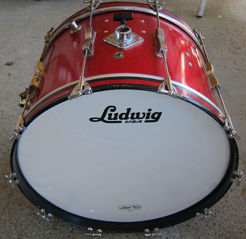 Ludwig No. 3246 Club Date 14x22" Bass Drum with Keystone Badge 1960s image 2