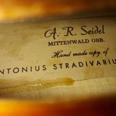 A.R. Seidel Sized 4/4 violin, Germany, 1998,  Stradivarius Copy, with Case & Bow image 2