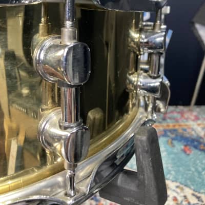 Mapex Carmine Appice's 5.5x14" Brass Master Snare Drum, Brass Lugs (#2) 1990s - Brass image 8