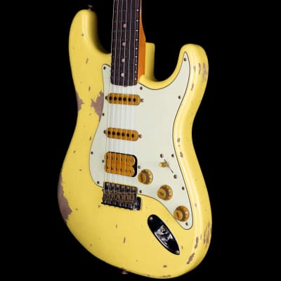 Fender Custom Shop Alley Cat Stratocaster 2.0 Heavy Relic HSS Vintage Trem Rosewood Board Graffiti Yellow image 1
