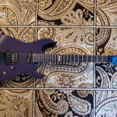 ESP Custom M-II Deluxe  1995 Flame Purple w/ HSC image 2