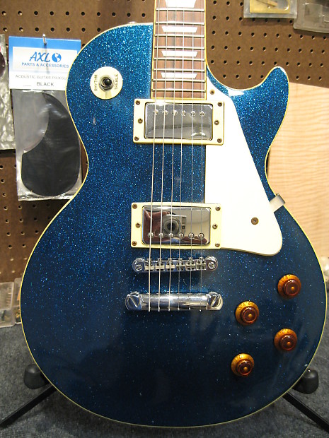 1996 Epiphone Les Paul Ltd Ed Blue Sparkle Metal Flake Exc Con w/ Orig Case  Free US Shipping!