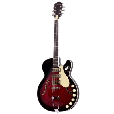 Airline H59 - Vintage Redburst - Semi-Hollow Electric Guitar - NEW! image 2