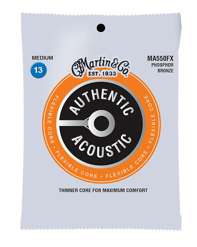 Martin MA550FX Flexible Core Phosphor Bronze Acoustic Guitar Strings .013-.056 image 1