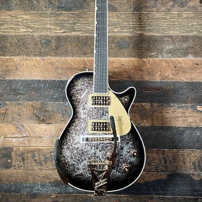 Gretsch G6134TG Limited-edition Paisley Penguin Electric Guitar - Blackburst over Black and Silver Paisley Sparkle #46 image 2
