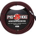 Pig Hog 20' Black/Red Woven XLR Mic Cable - w FREE n FAST Same Day Shipping