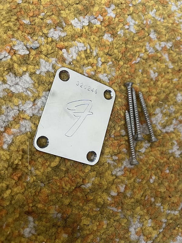 Fender Jazz Precision Bass 1973 Neck Plate All Original! Reverb