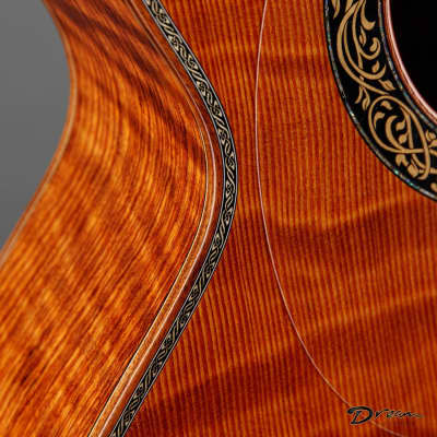 2014 Petros FS Lefty, Curly African Rosewood (Bubinga)/Curly Redwood image 8