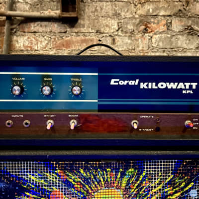 1968 Coral Kilowatt Head with Ca.1970 Fender 4x12 Cabinet image 5