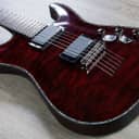 Schecter Hellraiser C-1 BCH Solidbody Electric Guitar with EMG Pickups in Black Cherry Finish
