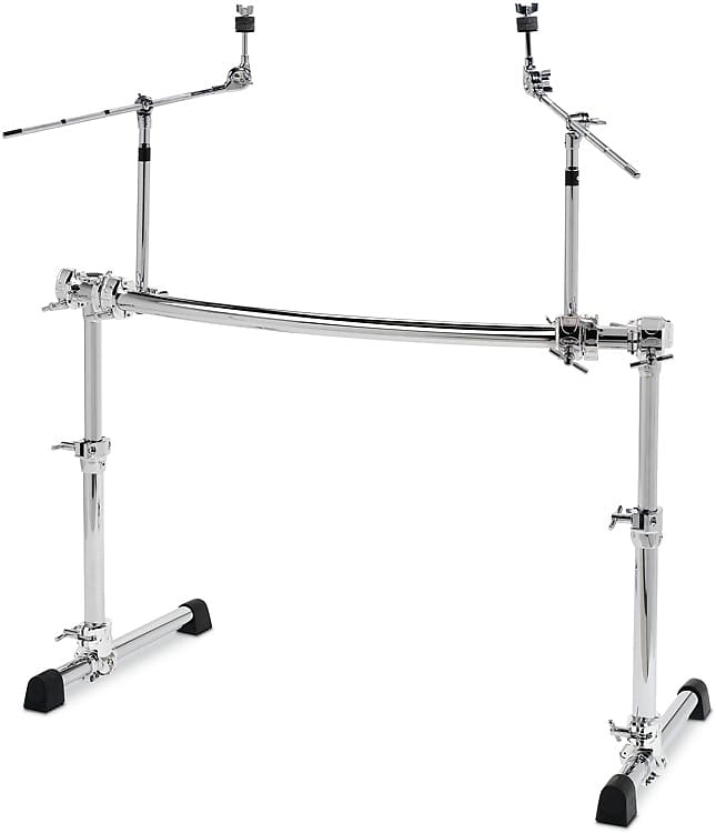 Gibraltar GCS500H Chrome Series Height Adjustable Curved Rack with 2 Cymbal Boom Arms image 1