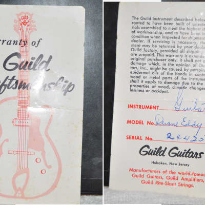 1963 Guild DE-400 Duane Eddy Standard electric model guitar. image 17